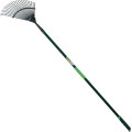 High Quality Garden Tools Carbon Steel Leaf Rake with Fibreglass Handle